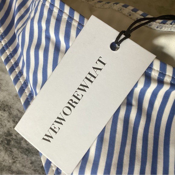 WeWoreWhat xL blue white nautical stripe Delilah - Picture 3 of 3